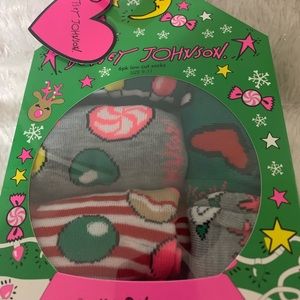 Betsey Johnson Christmas socks, NWT